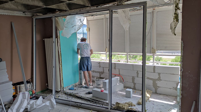 Rekonstrukcija stana u Televizorkama - instalacije, terasa i rasveta